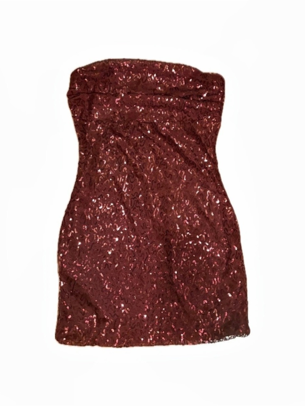 Victoria'Small Secret Sequin Strapless Mini Dress Size Small